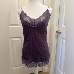 Xhiliraltion Purple Lace crinkle look Camisole Size Small